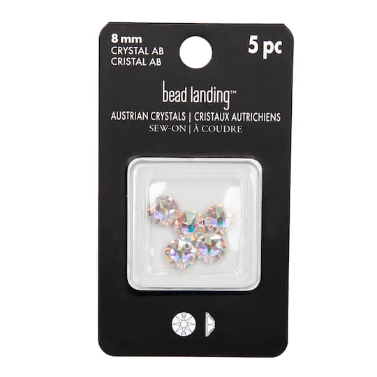 8mm Round Sew-On Austrian Crystals by Bead Landing